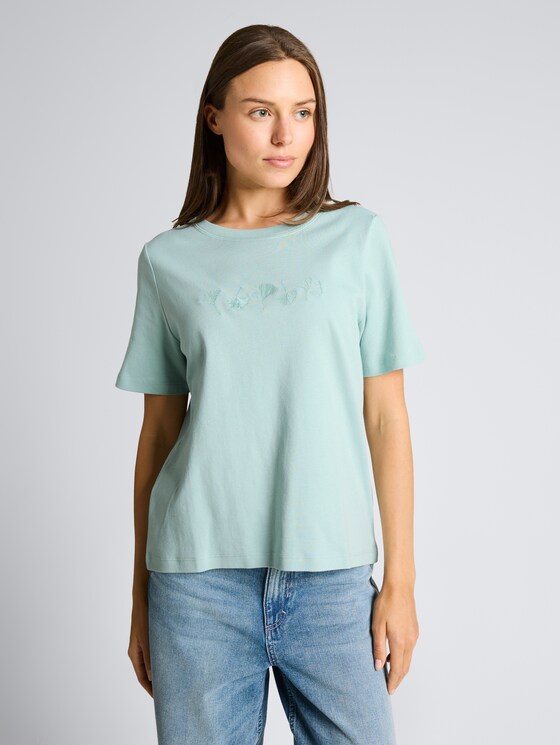 T-Shirt aus Baumwolle von Women, light blue green