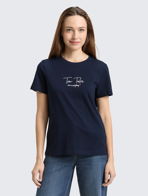 T-Shirt mit Logo-Print von Women, sky captain blue
