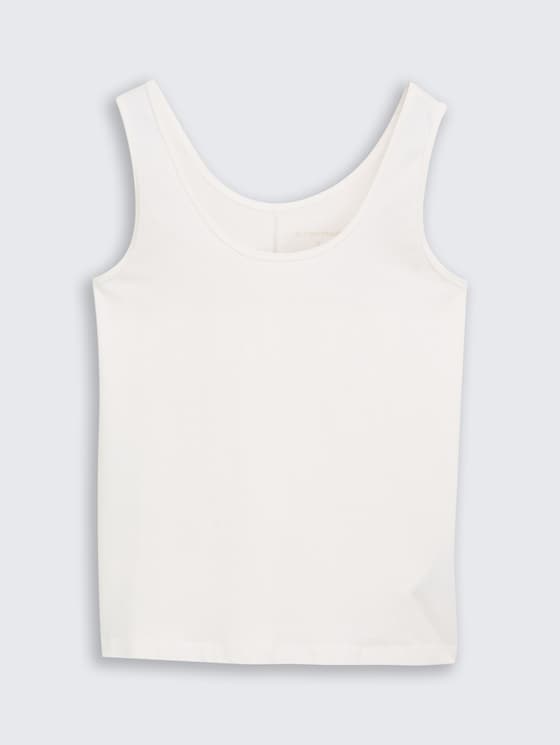 Slim Fit Top mit Rundhalsausschnitt von Women, Whisper White