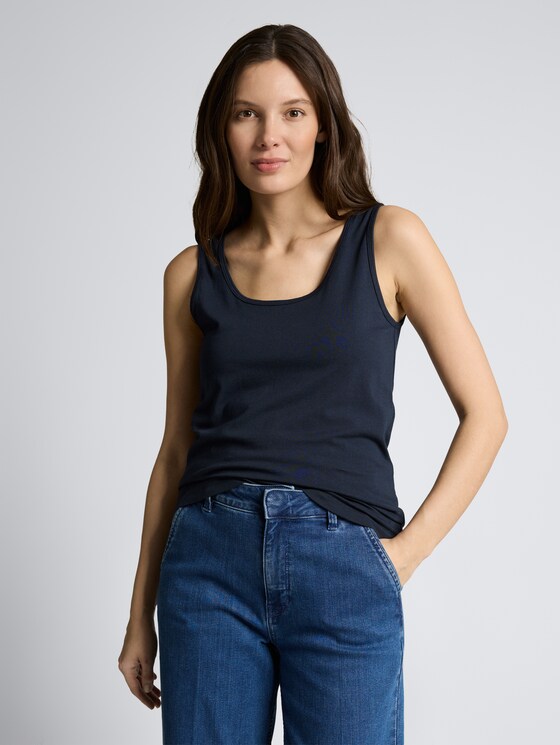 Slim Fit Top mit Rundhalsausschnitt von Women, sky captain blue