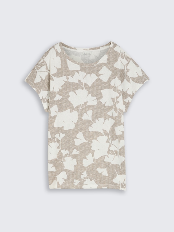 T-shirt met patroon door Women, ginkgo knit optic
