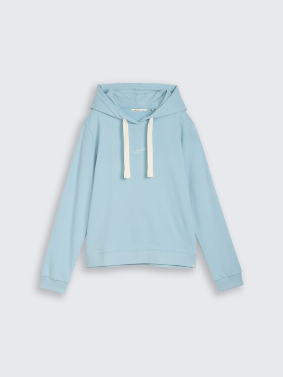 Hoodie Sweatshirt mit Stickerei von Denim Female, calm cloud blue