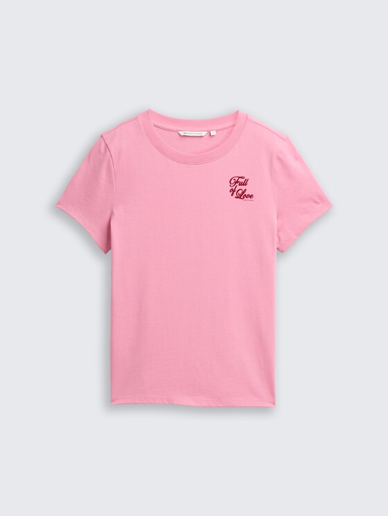 T-Shirt aus Baumwolle von Denim Female, Soft Blush Rose