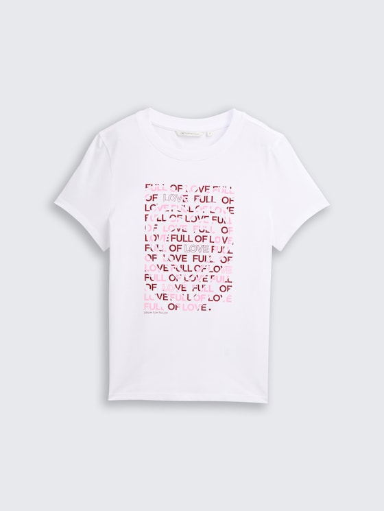 T-Shirt aus Baumwolle von Denim Female, White