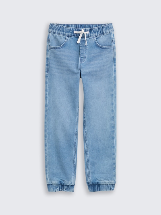 Straight jeans met stretch door Mini Boys, Used Light Stone Blue Denim