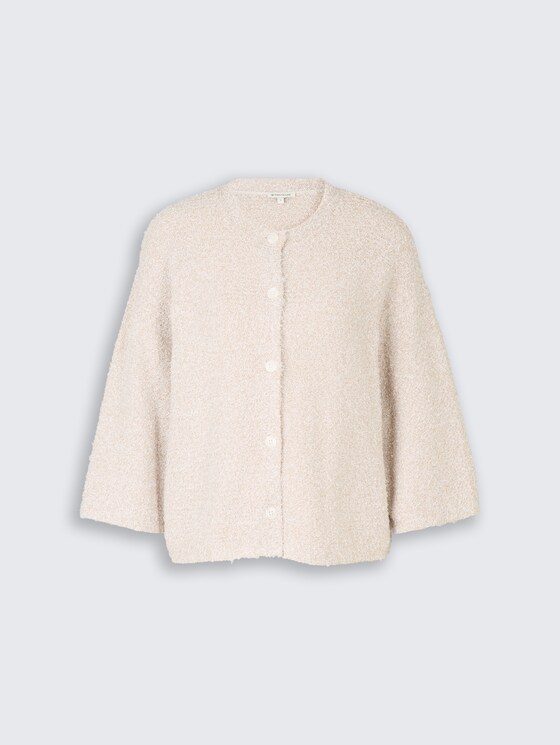 Loose Fit Cardigan mit 3/4-Arm von Women, white beige structure