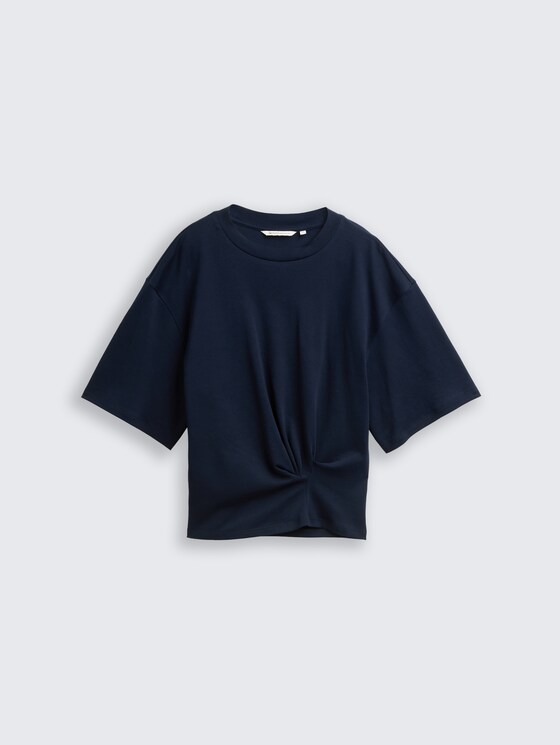 T-Shirt mit Knotendetail von Denim Female, sky captain blue