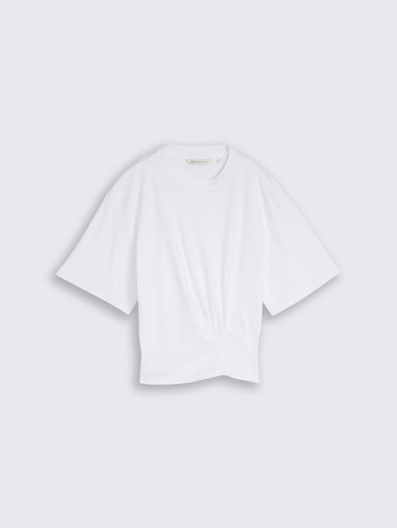 T-Shirt mit Knotendetail von Denim Female, White