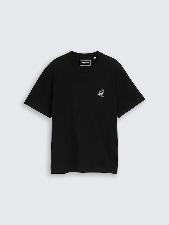 Relaxed Fit T-Shirt aus Baumwolle von Denim Male, Black