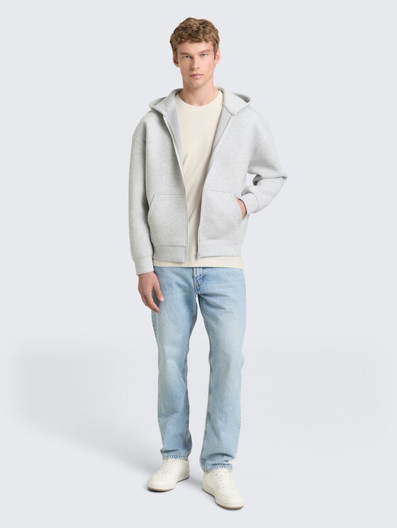 Relaxed Fit T-Shirt aus Baumwolle von Denim Male, greyish white