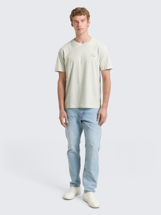 Relaxed Fit T-Shirt aus Baumwolle von Denim Male, frozen light mint