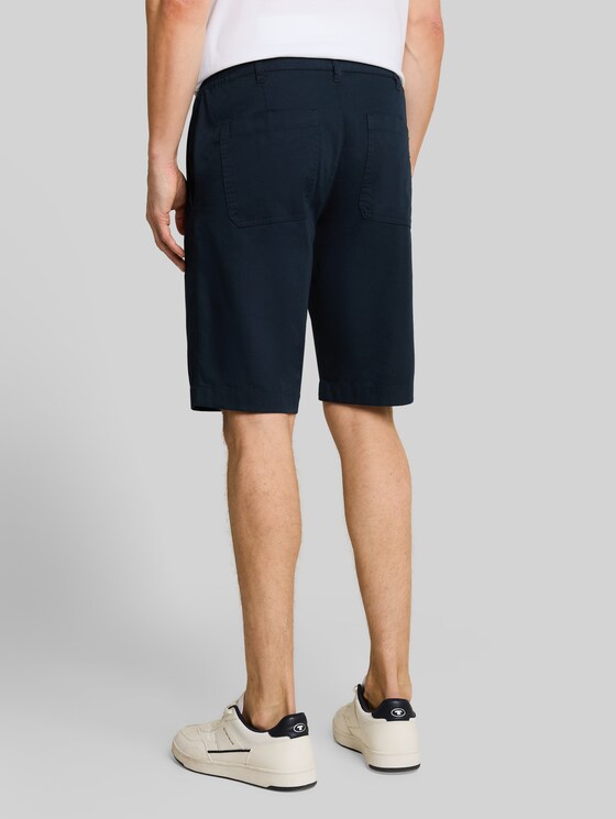 Chino shorts with drawstring in blue by Tom Tailor
