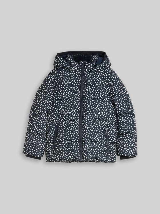 Puffer-Jacke aus wasserabweisendem Material in schwarz von Tom Tailor