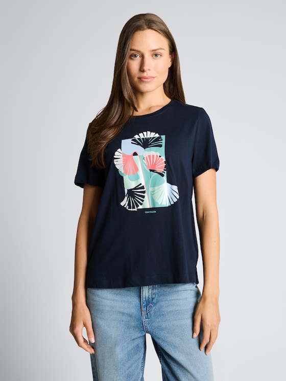 T-Shirt mit Print von Women, sky captain blue