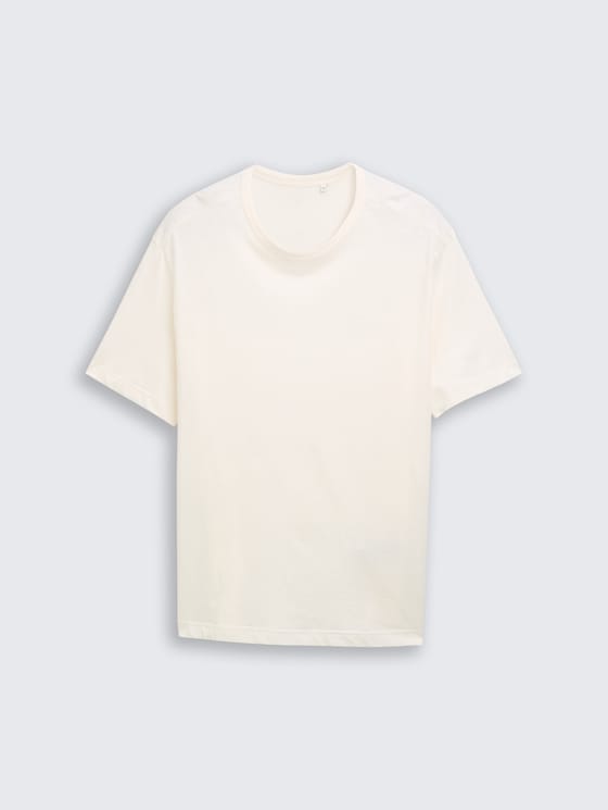 Plus Size - Basic T-Shirt aus Baumwolle von Men Plus Size, Gardenia White