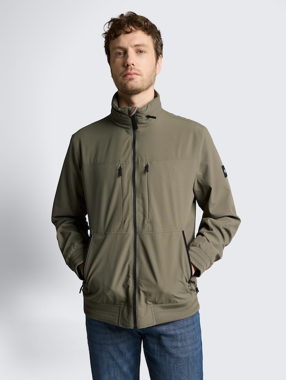 Blouson avec capuche escamotable par Men, faded leaf green