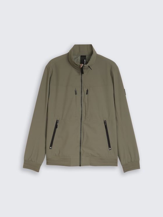 Blouson Jacke mit verstaubarer Kapuze von Men, faded leaf green