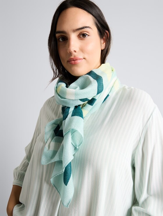 Halstuch mit Schriftzug von Women Plus Size, mint wording scarf