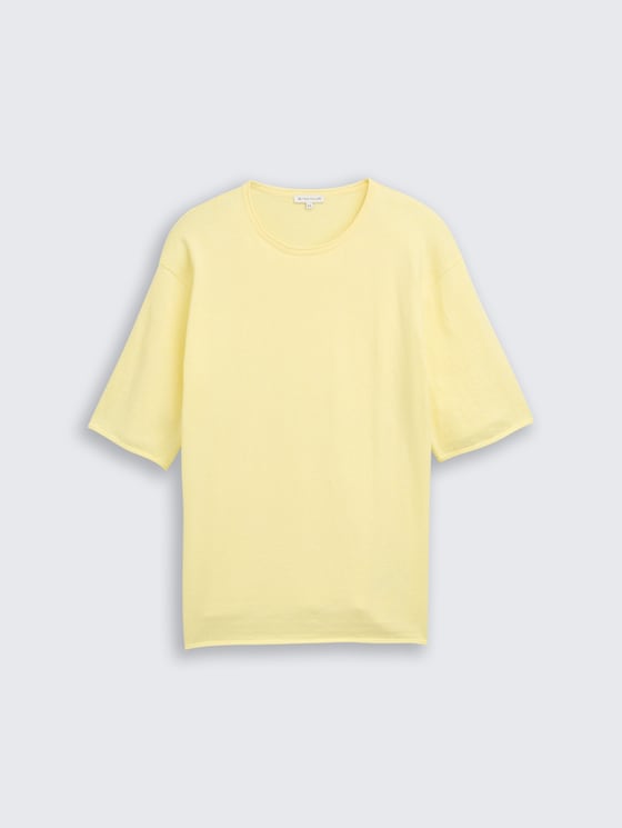 Plus Size - Loose Fit Strickpullover mit Kaschmir-Anteil von Women Plus Size, soft lemon melange