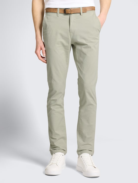 TTSLIM Chino Hose mit Gürtel von Denim Male, elemental grey