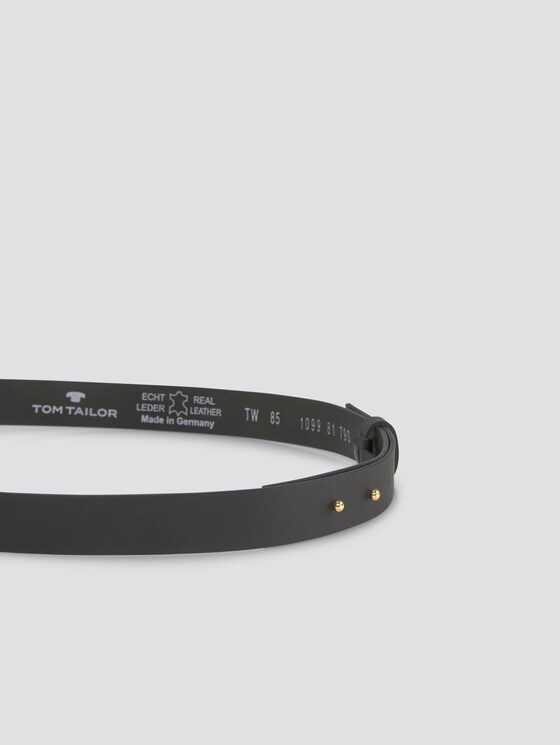 Leather waist belt with an attached loop - Women - black Leather waist belt with an attached loop - Women - black - 9 - TOM TAILOR