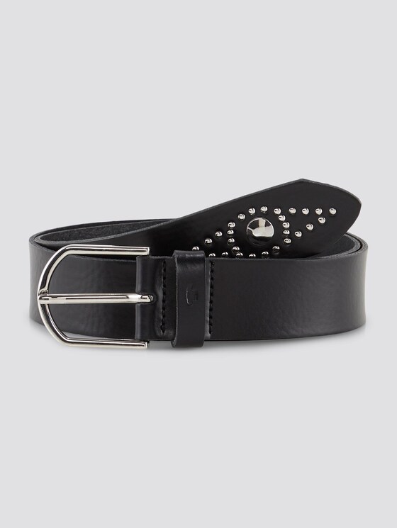 Leather belt with studs - Women - black Leather belt with studs - Women - black - 7 - TOM TAILOR