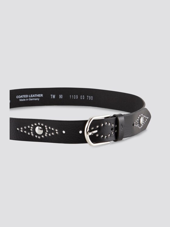Leather belt with studs - Women - black Leather belt with studs - Women - black - 9 - TOM TAILOR