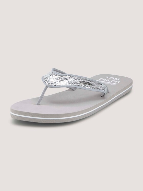 Metallic Glitzer Zehentreter - Frauen - white-silver Metallic Glitzer Zehentreter - Frauen - white-silver - 10 - TOM TAILOR