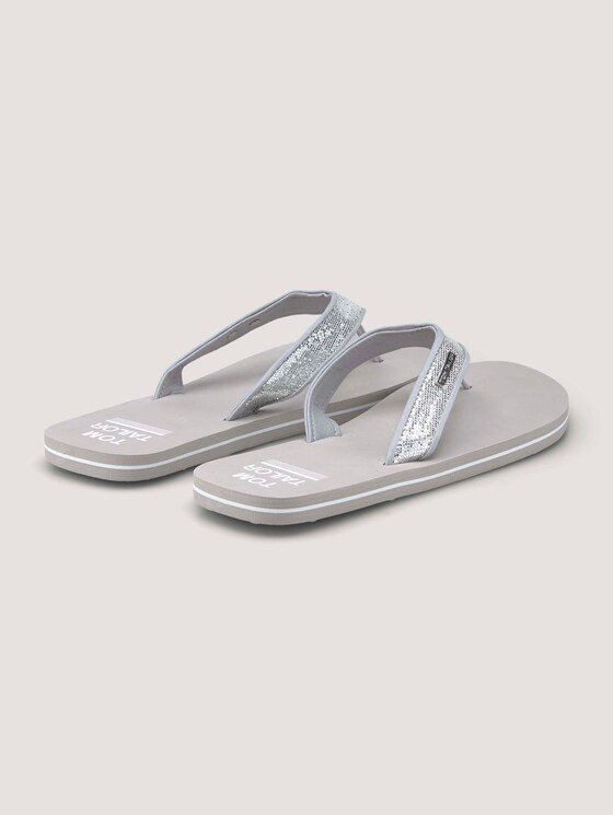 Metallic Glitzer Zehentreter - Frauen - white-silver Metallic Glitzer Zehentreter - Frauen - white-silver - 8 - TOM TAILOR
