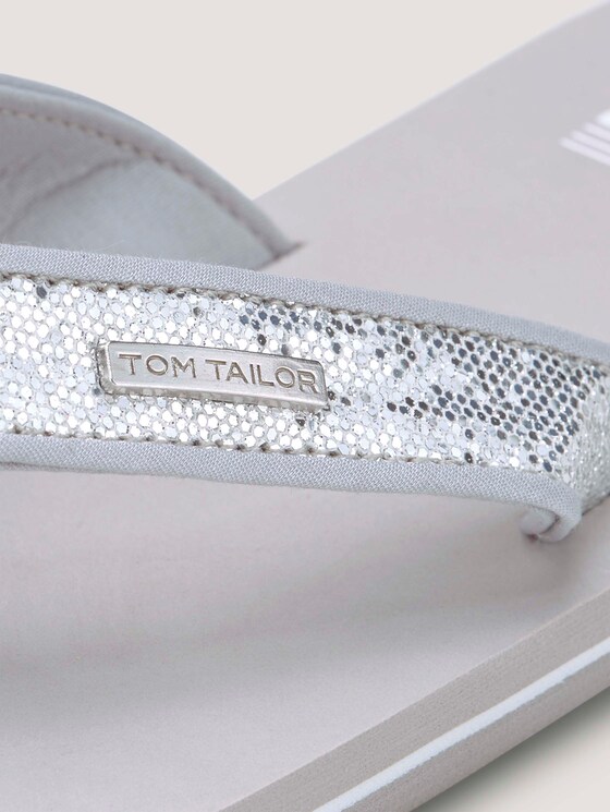 Metallic Glitzer Zehentreter - Frauen - white-silver Metallic Glitzer Zehentreter - Frauen - white-silver - 9 - TOM TAILOR