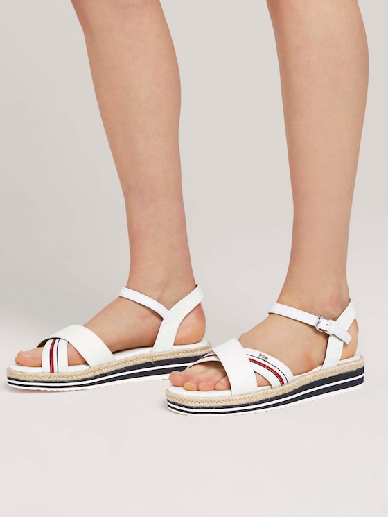 Sandale mit Streifendetail - Frauen - offwhite - 5 - TOM TAILOR Denim