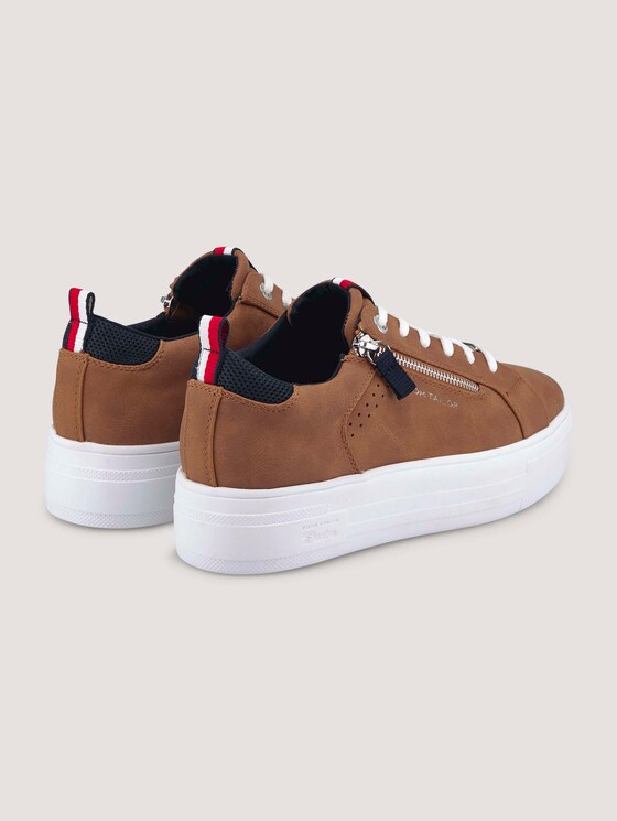 Sneaker mit Reißverschluss-Details - Frauen - cognac Sneaker mit Reißverschluss-Details - Frauen - cognac - 8 - TOM TAILOR Denim
