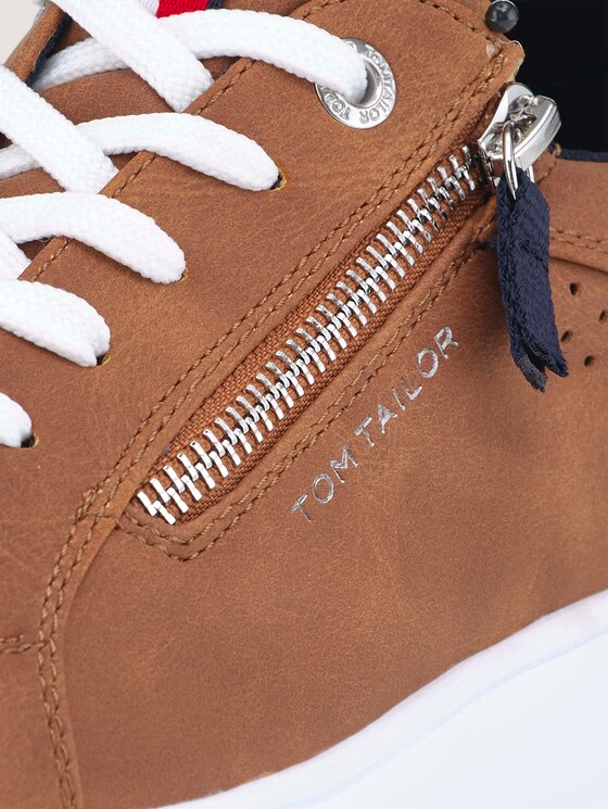Sneaker mit Reißverschluss-Details - Frauen - cognac Sneaker mit Reißverschluss-Details - Frauen - cognac - 9 - TOM TAILOR Denim