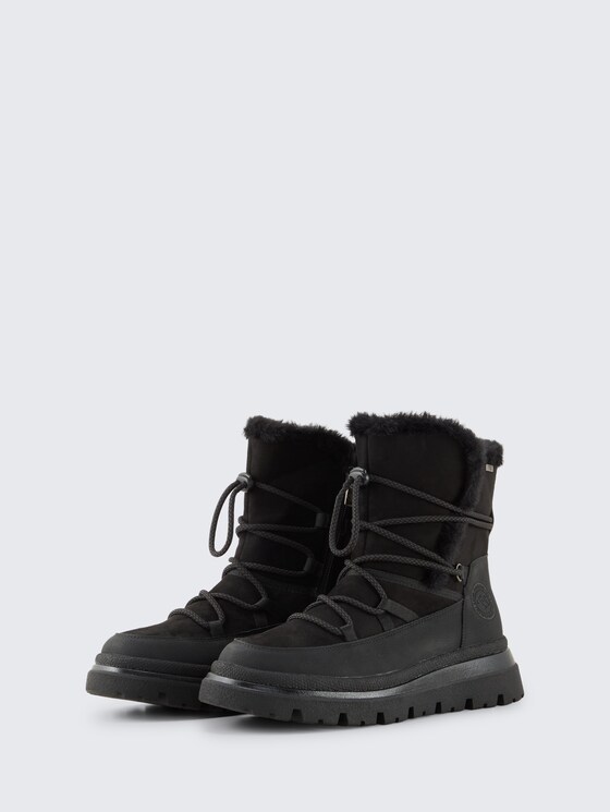 Wasserfeste Schneestiefel mit Schnürung von Women, black