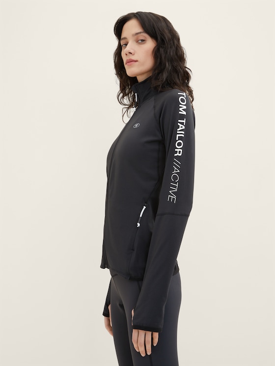 Powerstretch sportjack door Women, Black