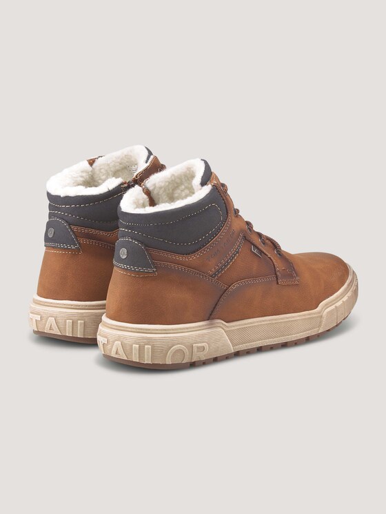 Gefütterte Schnürstiefel mit Logo - Männer - cognac Gefütterte Schnürstiefel mit Logo - Männer - cognac - 8 - TOM TAILOR