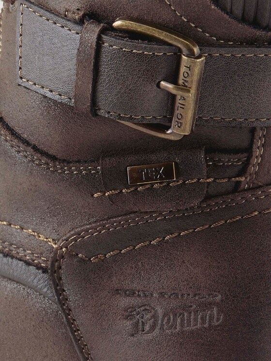 Lace-up boots with a decorative buckle - Men - mokka Lace-up boots with a decorative buckle - Men - mokka - 9 - TOM TAILOR Denim