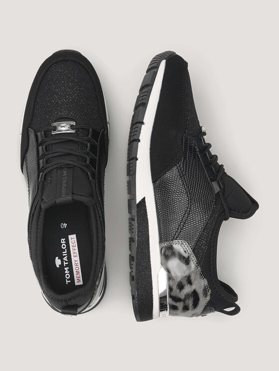 Sneaker with snakeskin and leopard pattern details - Women - black Sneaker with snakeskin and leopard pattern details - Women - black - 13 - TOM TAILOR