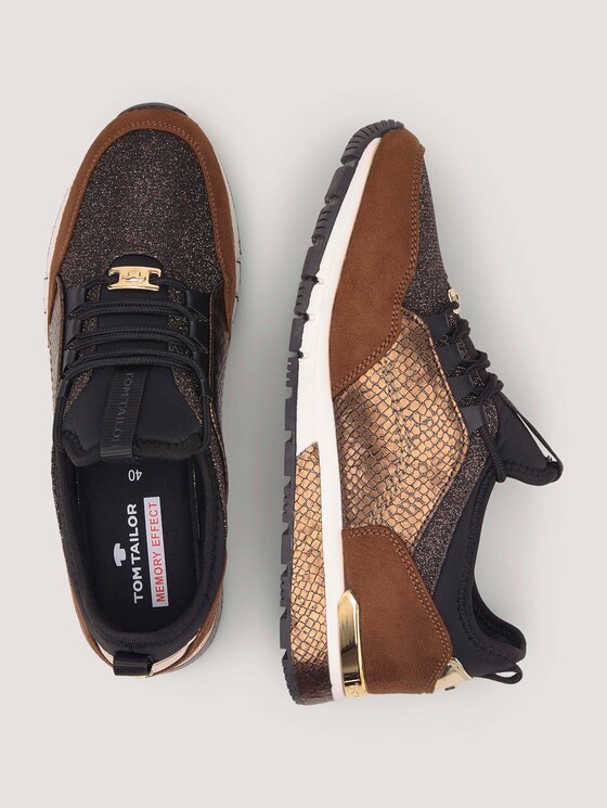 Sneaker with snakeskin and leopard pattern details - Women - brown Sneaker with snakeskin and leopard pattern details - Women - brown - 13 - TOM TAILOR