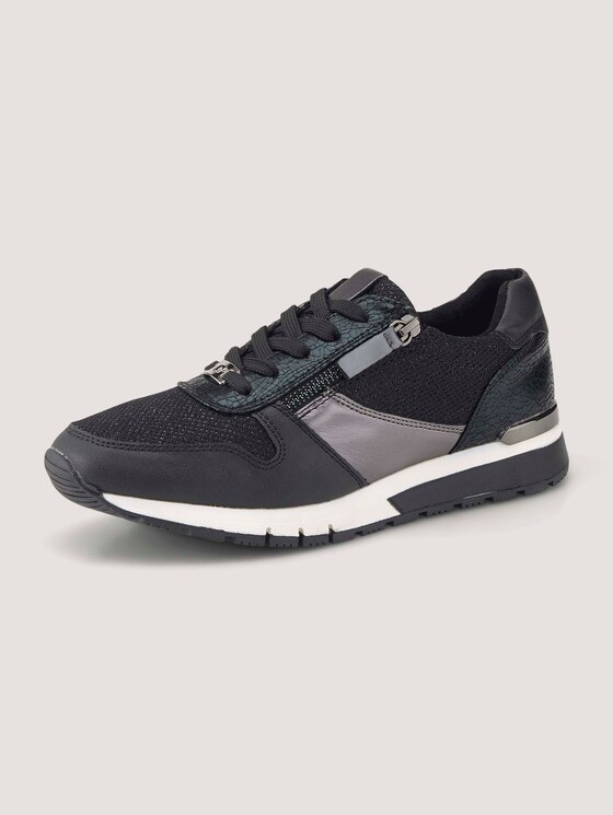 Sneakers met slangenhuid- en luipaardpatroon-details - Vrouwen - black Sneakers met slangenhuid- en luipaardpatroon-details - Vrouwen - black - 10 - TOM TAILOR