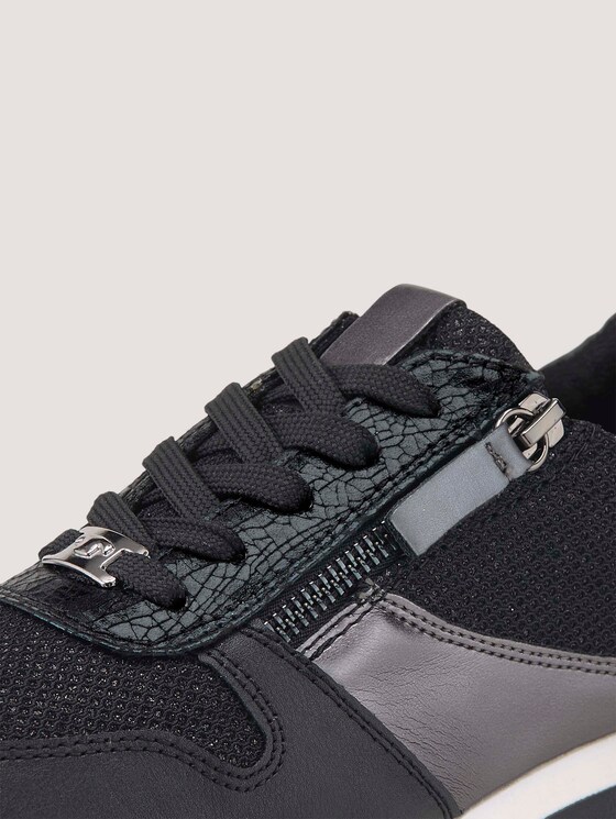 Sneakers met slangenhuid- en luipaardpatroon-details - Vrouwen - black Sneakers met slangenhuid- en luipaardpatroon-details - Vrouwen - black - 9 - TOM TAILOR