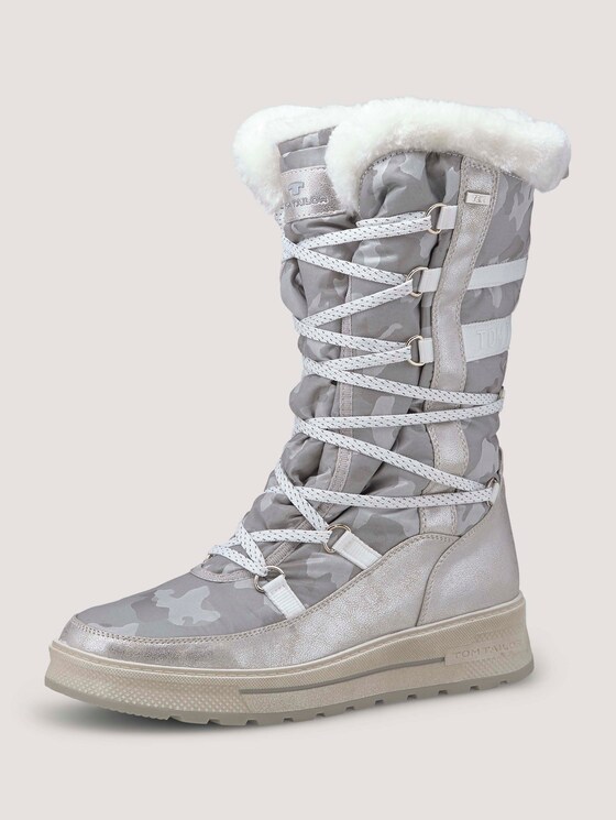 Lined boot with a camouflage pattern - Women - white-silver Lined boot with a camouflage pattern - Women - white-silver - 10 - TOM TAILOR