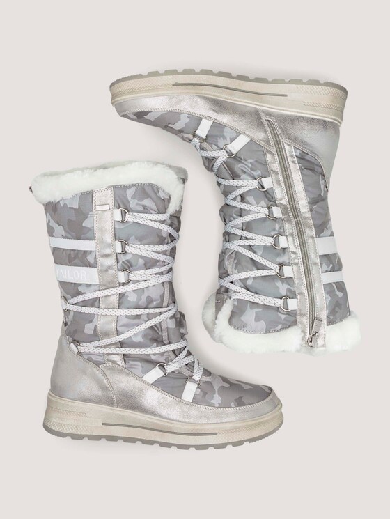 Lined boot with a camouflage pattern - Women - white-silver Lined boot with a camouflage pattern - Women - white-silver - 13 - TOM TAILOR