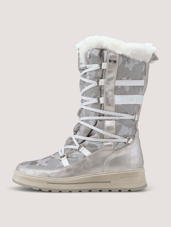 Lined boot with a camouflage pattern - Women - white-silver Lined boot with a camouflage pattern - Women - white-silver - 7 - TOM TAILOR