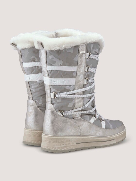 Lined boot with a camouflage pattern - Women - white-silver Lined boot with a camouflage pattern - Women - white-silver - 8 - TOM TAILOR