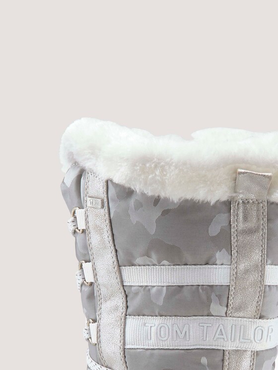 Lined boot with a camouflage pattern - Women - white-silver Lined boot with a camouflage pattern - Women - white-silver - 9 - TOM TAILOR