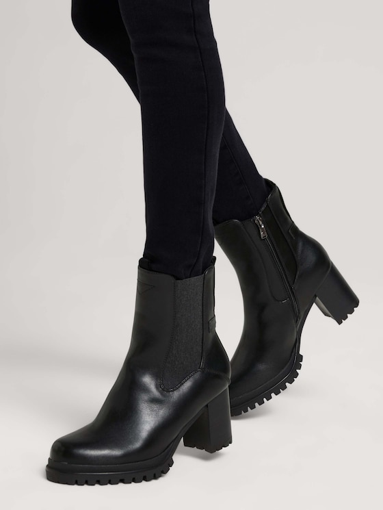 Stiefelette mit Stoffdetails - Frauen - black Stiefelette mit Stoffdetails - Frauen - black - 5 - TOM TAILOR