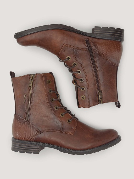 Boot with laces and a zipper - Women - cognac Boot with laces and a zipper - Women - cognac - 13 - TOM TAILOR