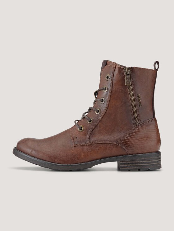 Boot with laces and a zipper - Women - cognac Boot with laces and a zipper - Women - cognac - 7 - TOM TAILOR