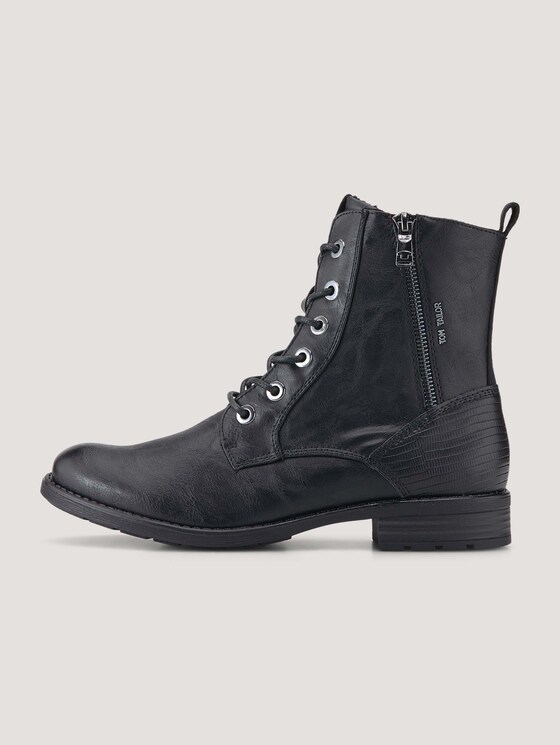 Stiefel mit Schnürung und Ziereißverschluss - Frauen - black Stiefel mit Schnürung und Ziereißverschluss - Frauen - black - 7 - TOM TAILOR